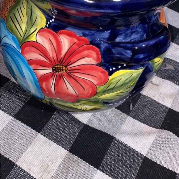Art Talavera Pottery Planter Mexican Flower Pot Cuban Tilt Sideways